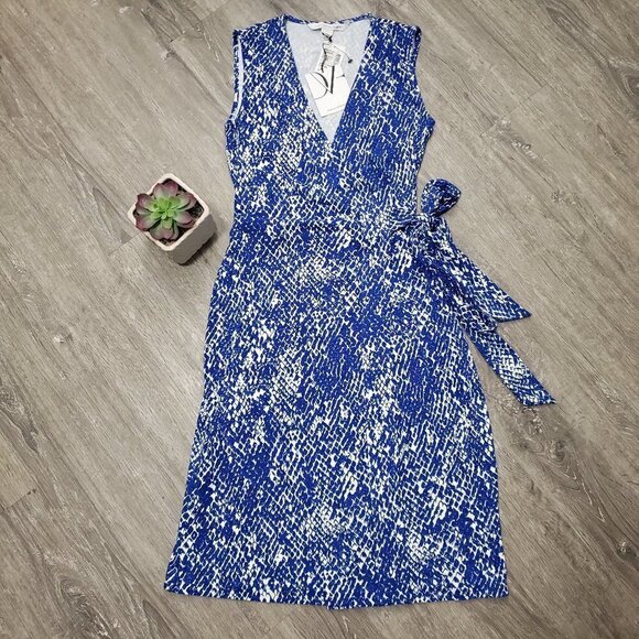 Diane Von Furstenburg Serpent Wrap Dress Sz 2 NWT - Picture 1 of 7